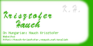 krisztofer hauch business card